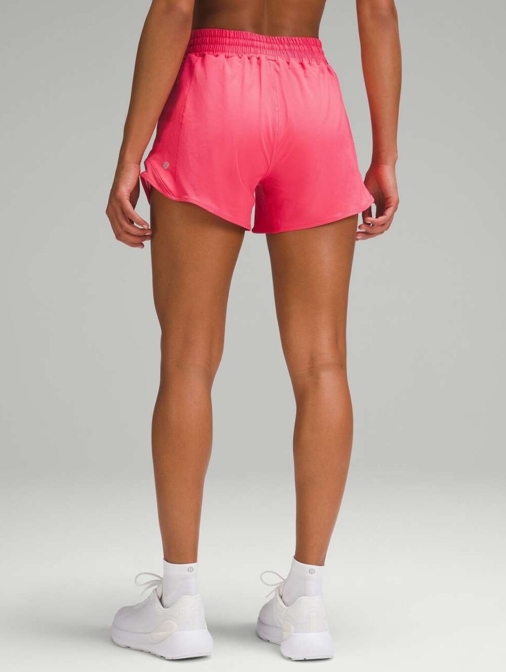 Lululemon Hotty Hot High-Rise Lined Short 4" Pink GUC Size 8 Small Flaws